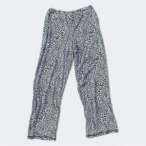 Soma Leopard Print Pajama Pants Black White Size Small Cozy Lounge Sleepwear